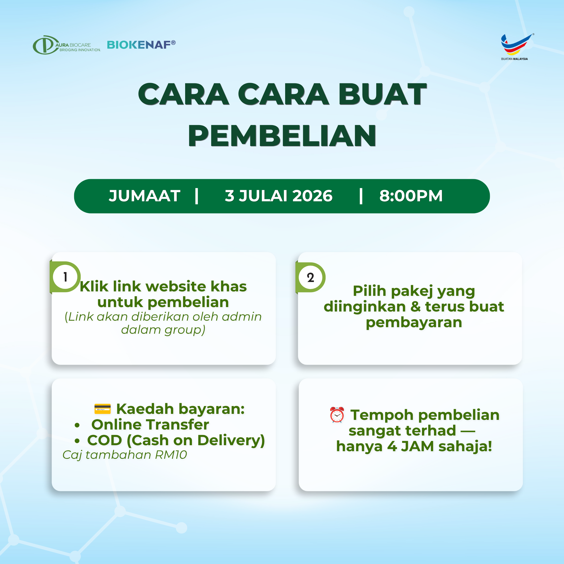 Cara Buat Pembelian Comeback Special